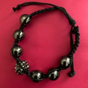 💗 Disco Ball Gunmetal Bracelet (adjustable) NEW